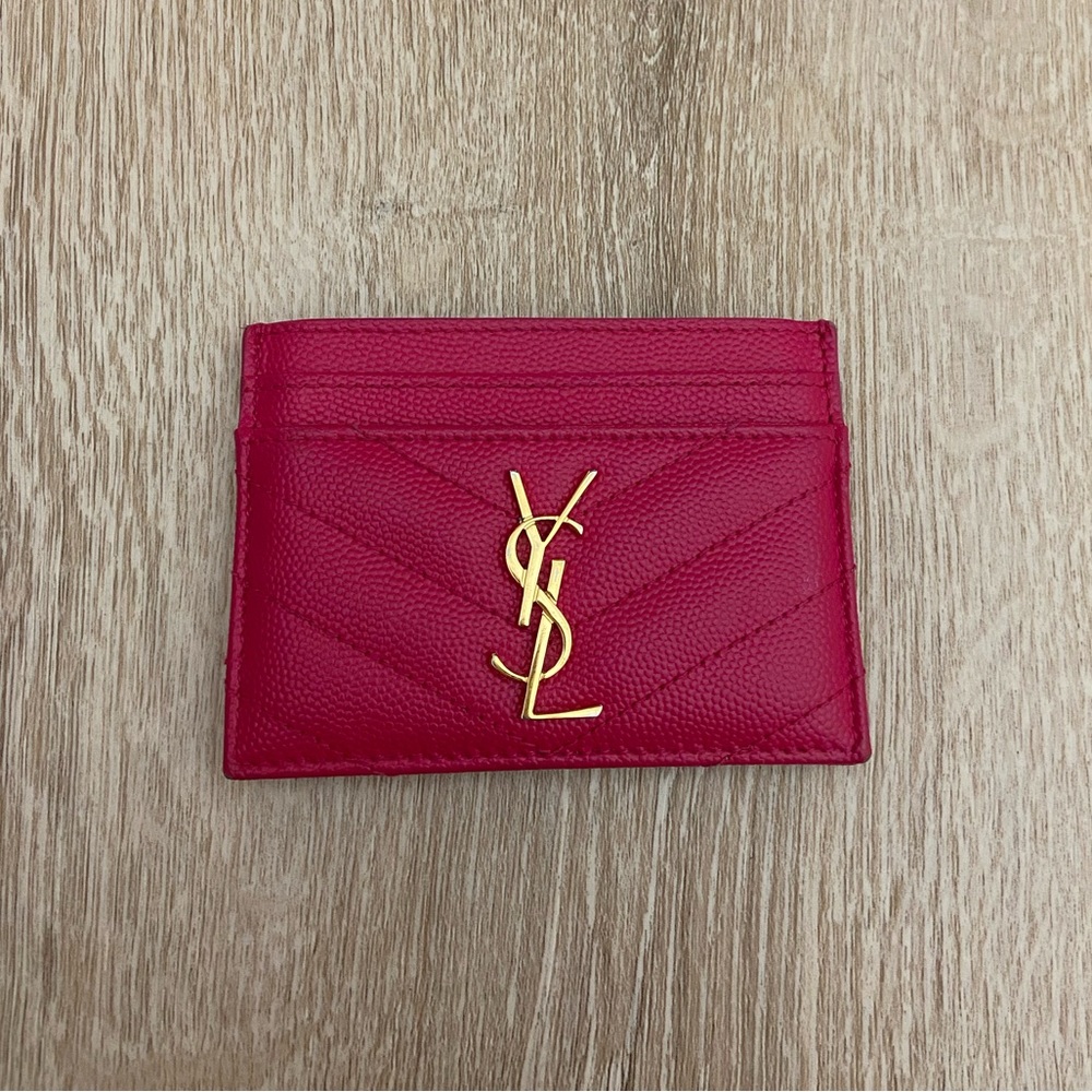Authentic YSL Leather Card Holder